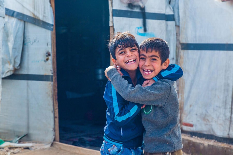 NRS Relief Arsal camp at Lebanon in 2018 smiling faces